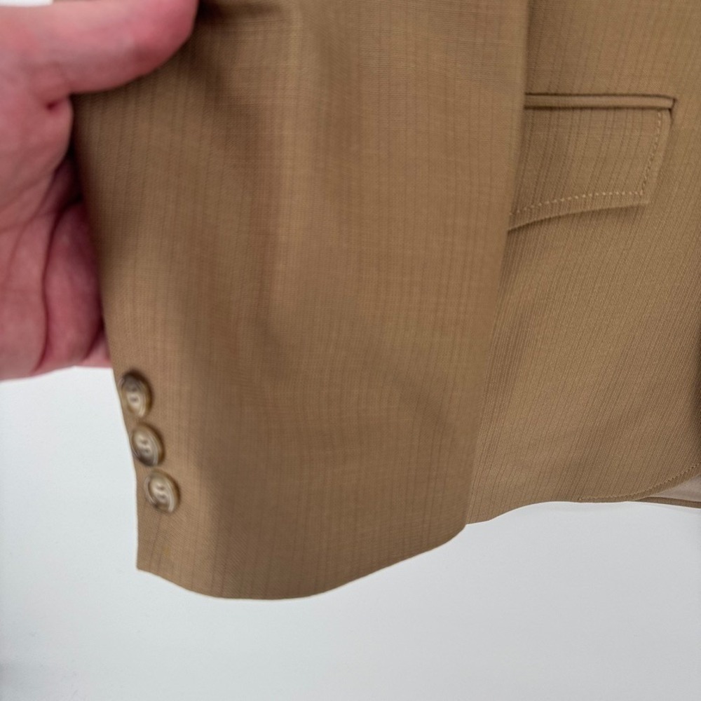 Circle S Western Blazer Mens 42R Tan Sport Coat Cowboy Ranch Jacket Embroidered - Picture 6 of 14